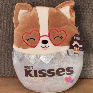 NWT Squishmallow REGINA Hershey Kiss Corgi 14” Chocolate SCENTED Valentines 2023